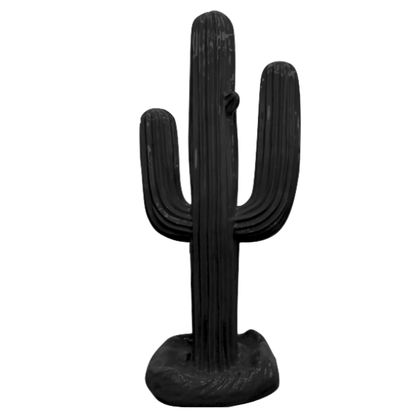 Resine Sculpture Cactus Grande Noir et Or XEMAR - S&C