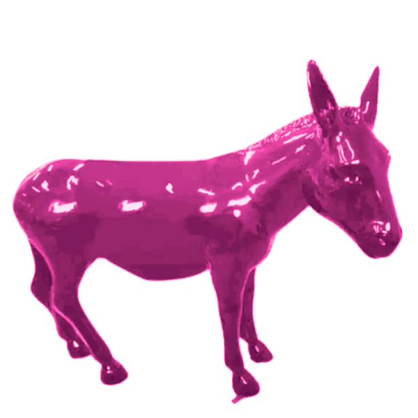 Resine Sculpture Ane Grande Rose Fushia NOLAN - S&C