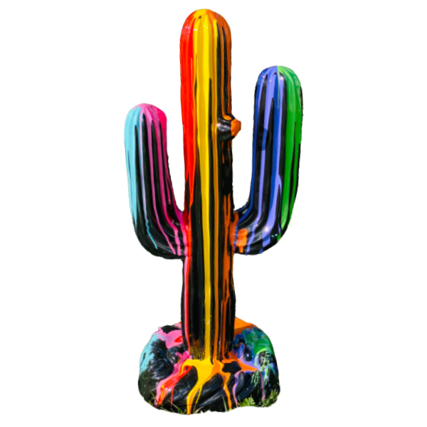 Resine Sculpture Cactus Grande Multicolore ELDORO - S&C