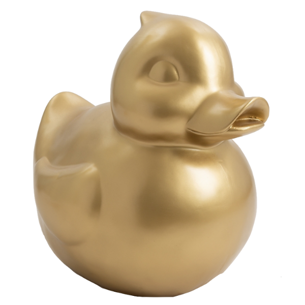 Resine Sculpture Canard 45CM Doré RIMON - S&C