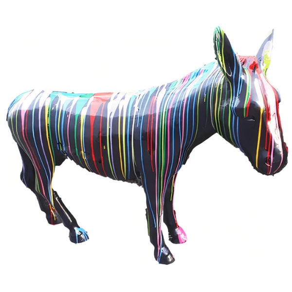 Resine Sculpture Ane Grande Multicolore ZENITH - S&C