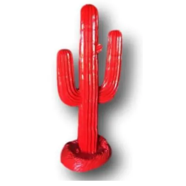 Resine Sculpture Cactus Grande Rouge THALIS - S&C