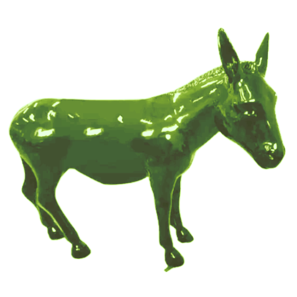 Resine Sculpture Ane Grande Vert Pomme LYRIS - S&C