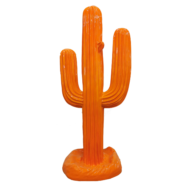 Resine Sculpture Cactus Grande Orange ZENAL - S&C