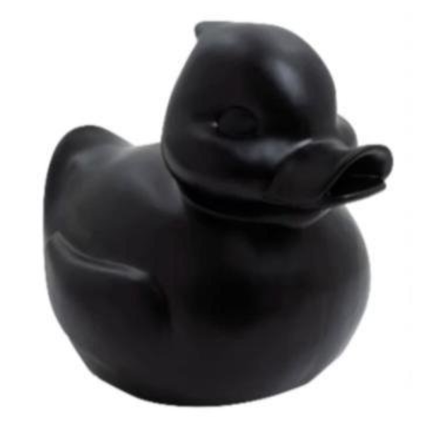 Resine Sculpture Canard 45cm Noir ALVÉRAN - S&C
