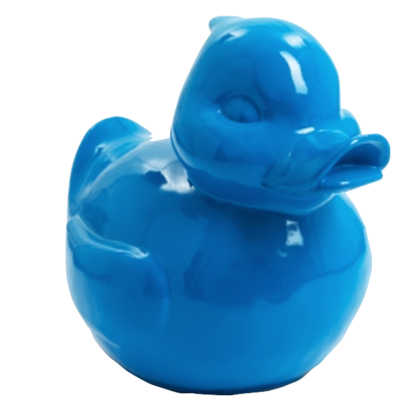 Resine Sculpture Canard 45CM Bleu MAELIS - S&C