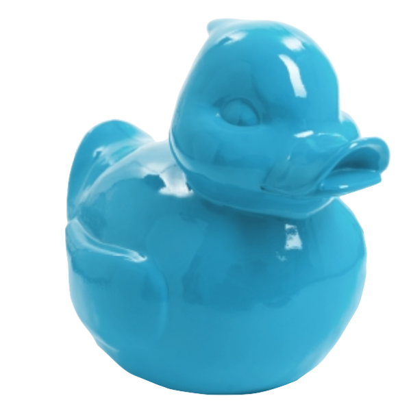 Resine Sculpture Canard 45CM Bleu Ciel HILDA - S&C