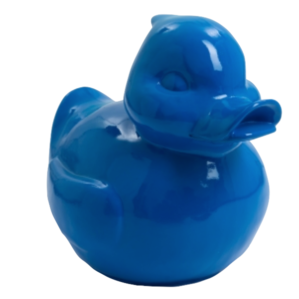 Resine Sculpture Canard 65CM Bleu Nuit LORIS - S&C