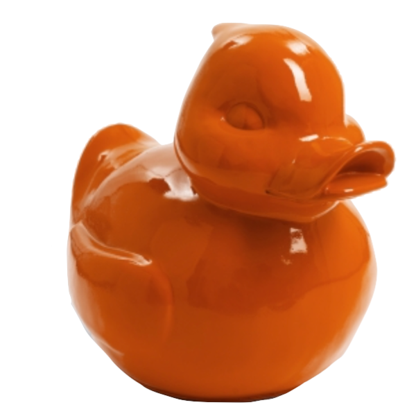 Resine Sculpture Canard 200 CM Orange LORENZO - S&C