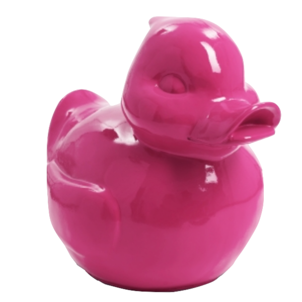 Resine Sculpture Canard 45cm Rose Fushia ELDAR - S&C