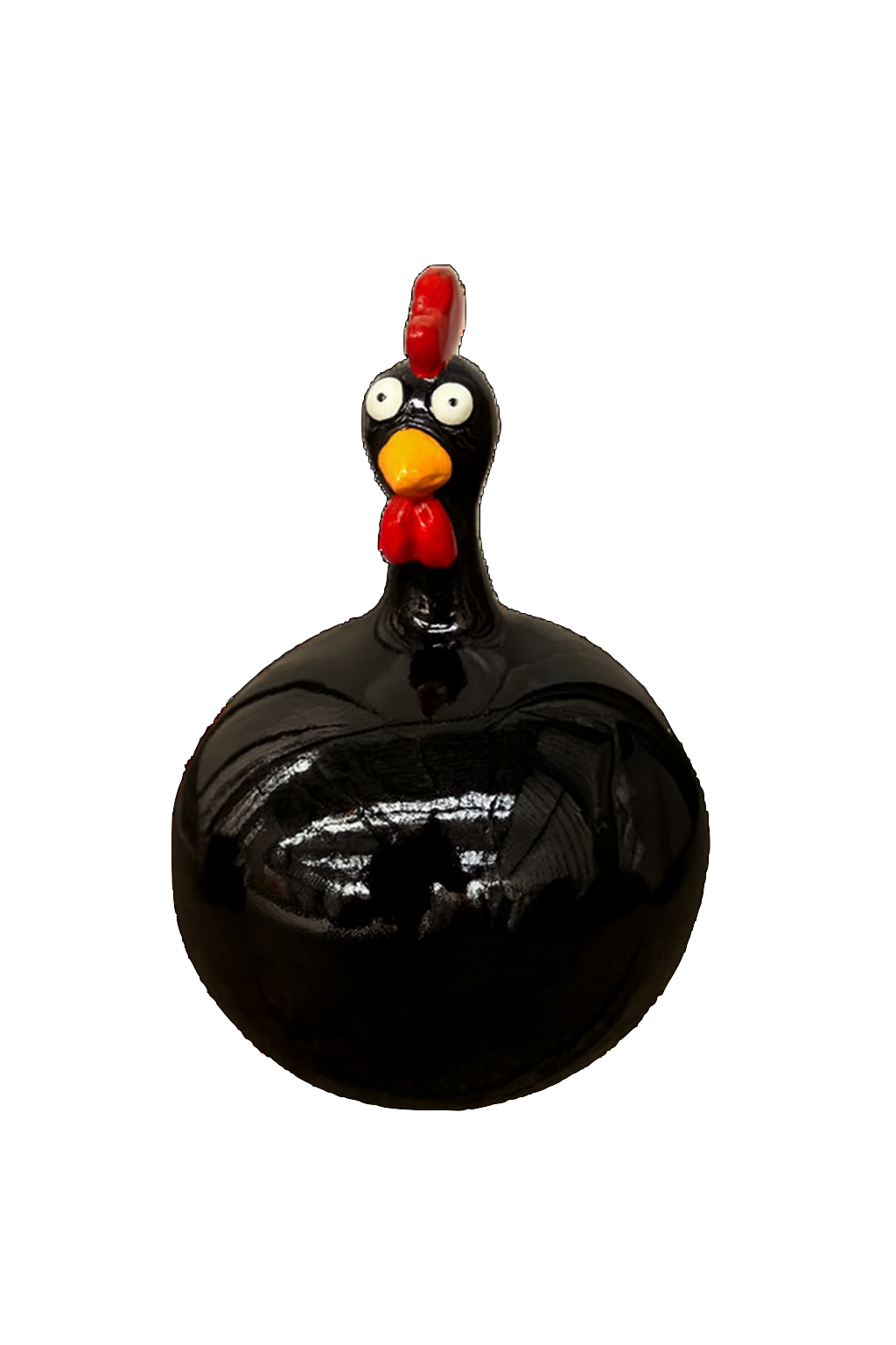 Resine Sculpture Poule Noir 40cm POLAM - S&C