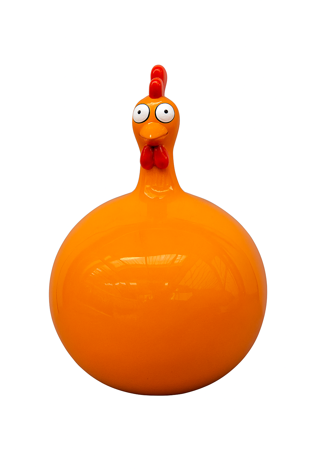 Resine Sculpture Poule Orange 60cm NUION - S&C