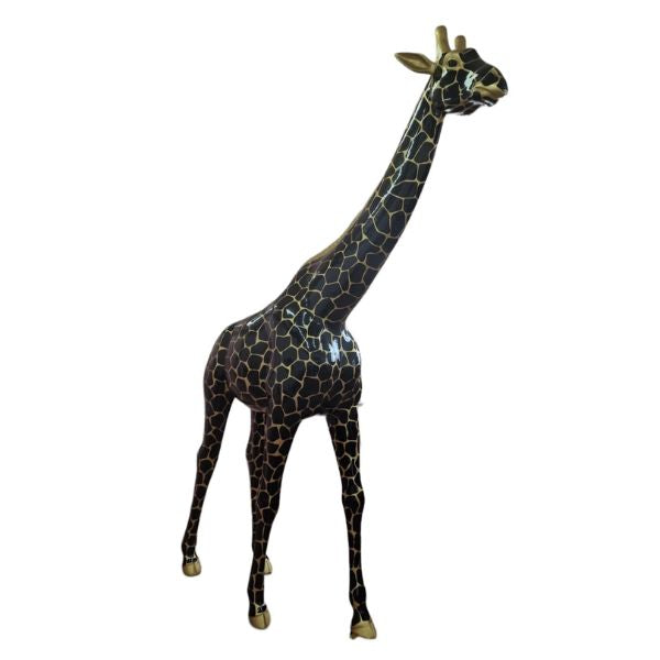 Resine Sculpture Girafe 320CM Mix Noir Doré ELDORIN - S&C