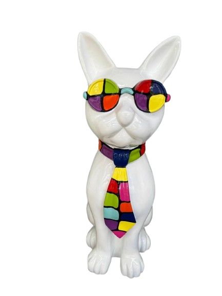 Resine Sculpture Chat 60CM Multi Blanc KLORO - S&C