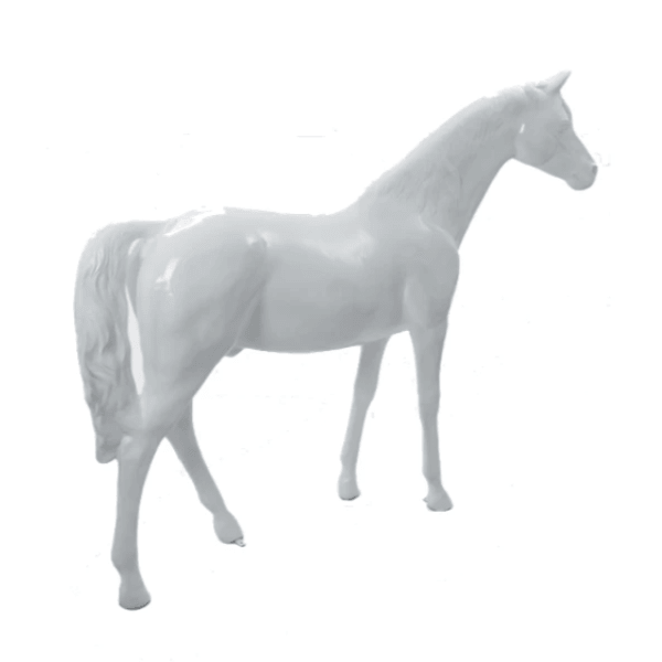 Resine Sculpture Cheval 210CM Blanc MATIS - S&C