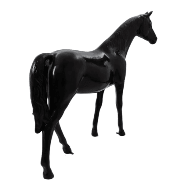 Resine Sculpture Cheval 210cm Noir AELIANE - S&C