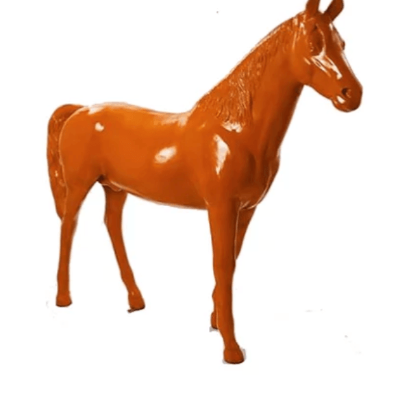 Resine Sculpture Cheval 210CM Orange LUCAR - S&C