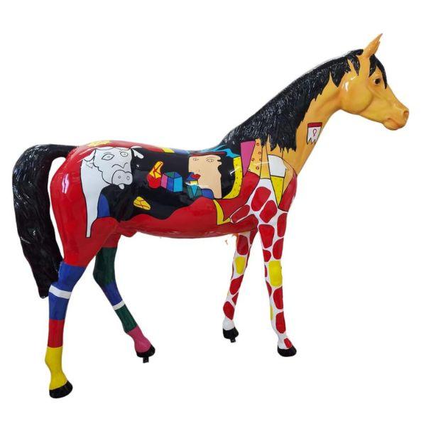 Resine Sculpture Cheval 210CM Multicolore MIRELLE - S&C