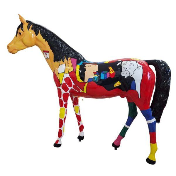 Resine Sculpture Cheval 210CM Multicolore MIRELLE - S&C