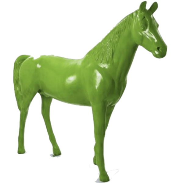 Resine Sculpture Cheval 210CM Vert Pomme LIOV - S&C