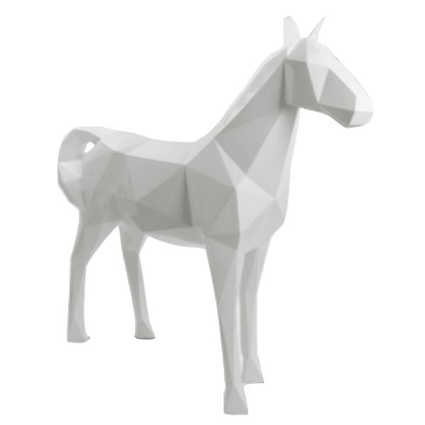 Resine Sculpture Cheval 210CM Blanc MATHEO - S&C