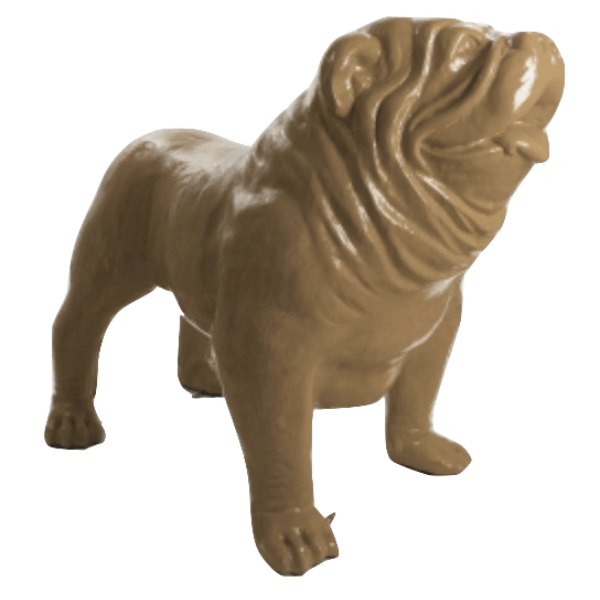 Statue Chien Bouledogue Anglais Animaux Resine - 160cm - Marron - ANIMAUX-RESINE.FR