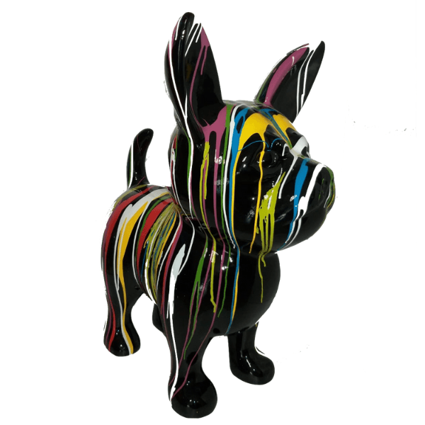 Statue Chien Chihuahua Animaux Resine - 170cm - Multi Coulure Noir - ANIMAUX-RESINE.FR