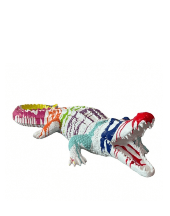 Resine Sculpture Crocodile 120CM Multicolore HASTIEN - S&C