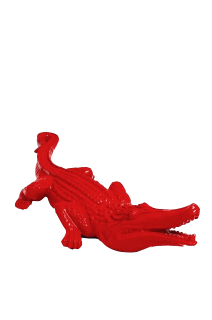 Resine Sculpture Crocodile 120CM Rouge VERSAN - S&C