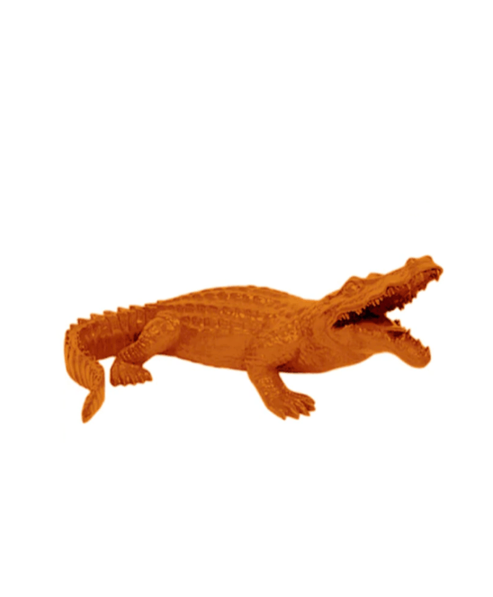 Resine Sculpture Crocodile 130CM Orange JALEN - S&C