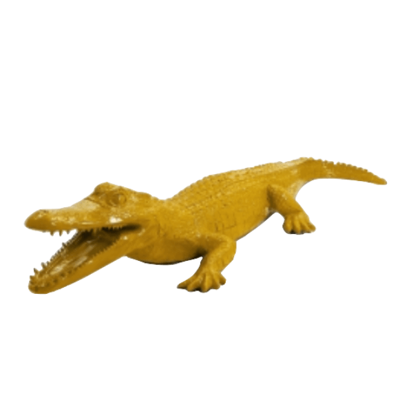 Resine Sculpture Crocodile 215CM Jaune LORIANE - S&C