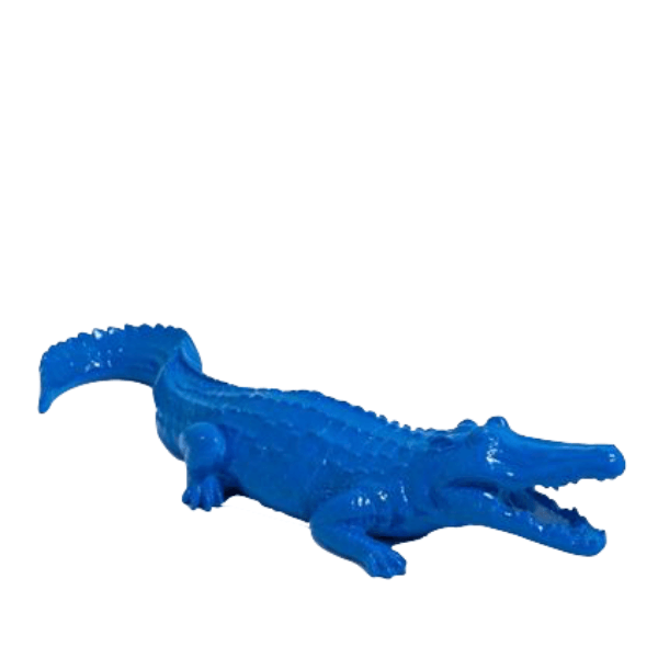 Resine Sculpture Crocodile 70CM Bleu Nuit KALEN - S&C