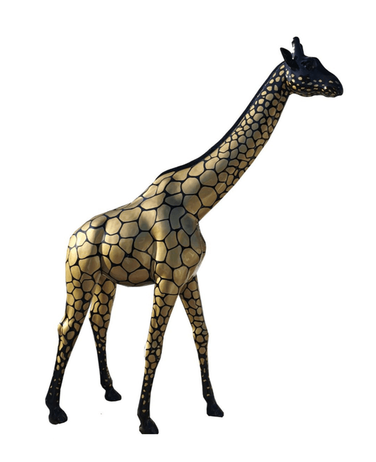 Resine Sculpture Girafe 320CM Doré LUMIS - S&C