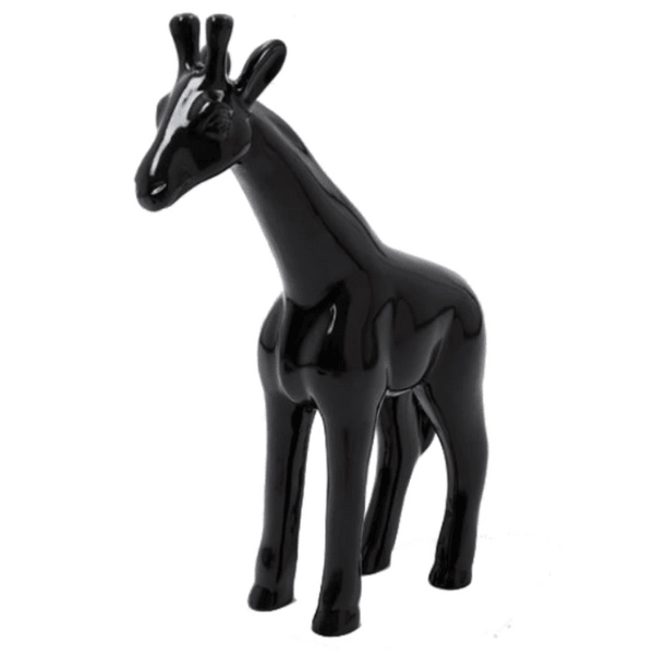 Resine Sculpture Girafe 50CM Noir ETYNE - S&C