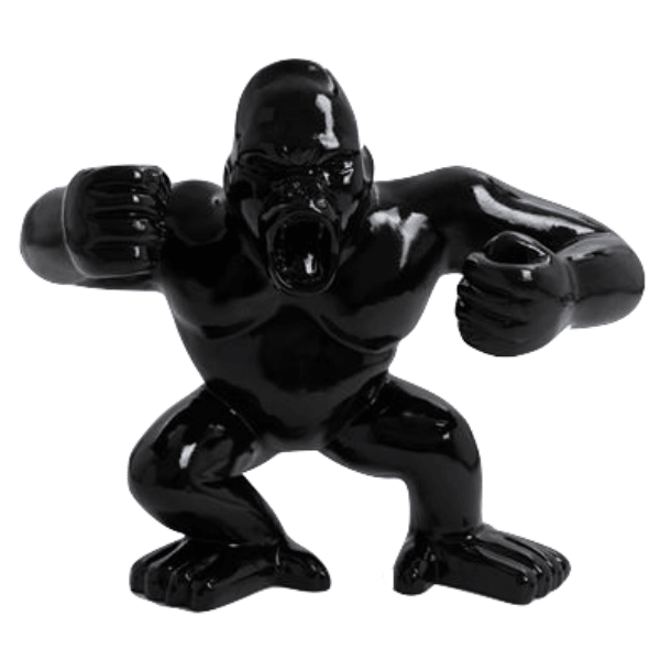 Resine Sculpture Gorille 70CM Noir FENWICK - S&C