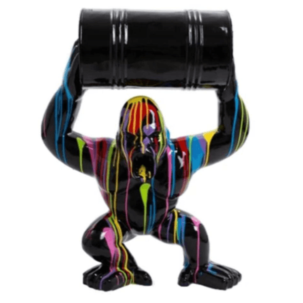 Resine Sculpture Gorille 100CM Multicolore NIRVAN - S&C
