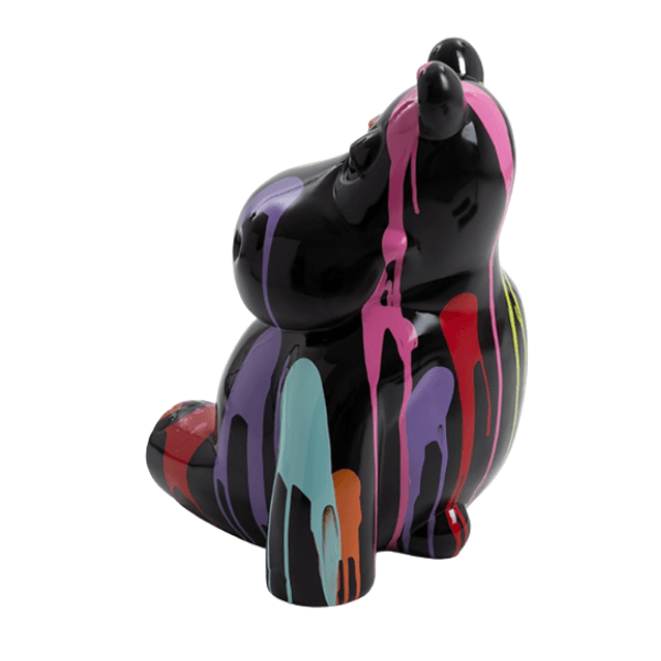 Resine Sculpture Hippopotame 25CM Multi Couleur LORIAN - S&C