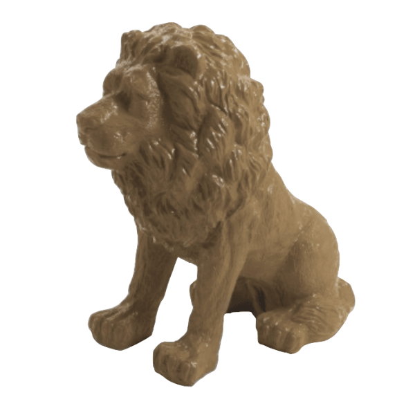 Resine Sculpture Lion 65CM Marron LYSANDRE - S&C