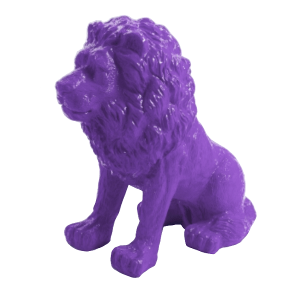 Resine Sculpture Lion 65cm Violet JALON - S&C
