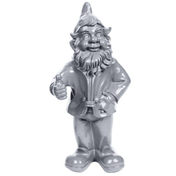 Statue Nain Oeuvre Resine - 30cm - Gris - ANIMAUX-RESINE