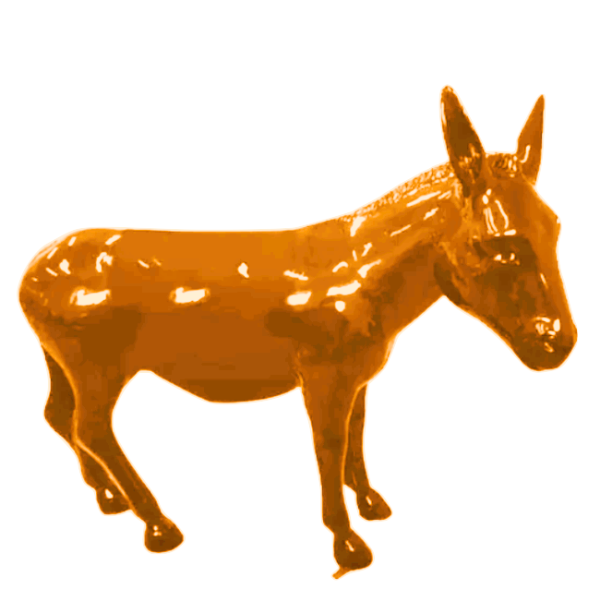 Resine Sculpture Ane Grande Orange JALMIR - S&C
