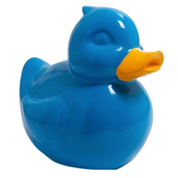 Resine Sculpture Canard 45cm Bleu Bec Jaune MIRELLE - S&C