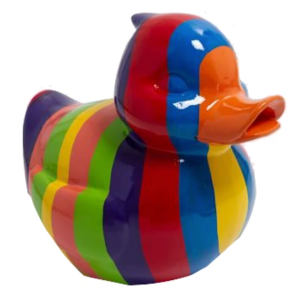 Resine Sculpture Canard 45cm Berlingot Multi JORVAN - S&C