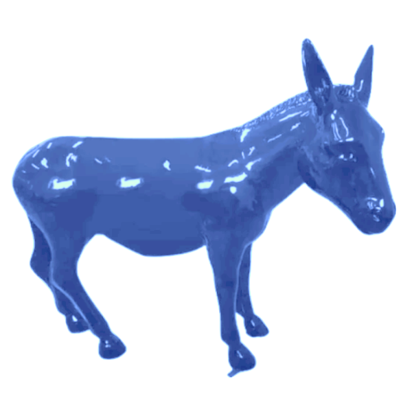 Resine Sculpture Ane 30 CM Bleu Ciel ELDAN - S&C