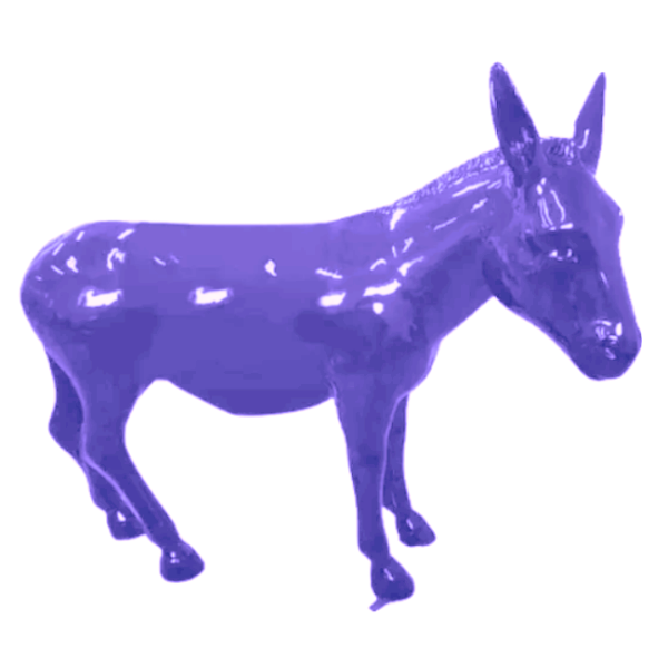 Resine Sculpture Ane Grande Violet ALOIS - S&C