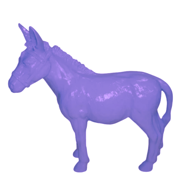 Resine Sculpture Ane Grande Violet PONTUS - S&C
