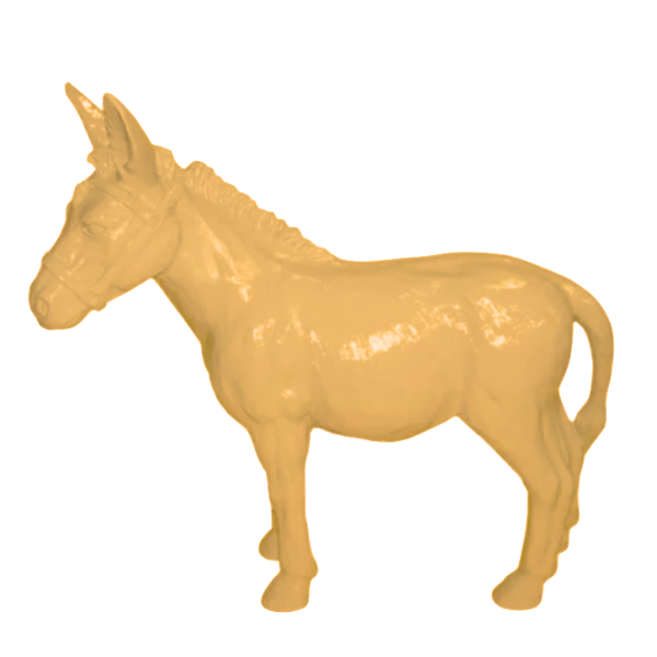 Resine Sculpture Ane Grande Jaune FIDOR - S&C