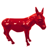 Resine Sculpture Ane Grande Rouge ARON - S&C