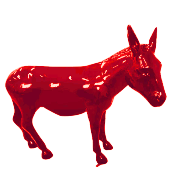 Resine Sculpture Ane Grande Rouge ARON - S&C