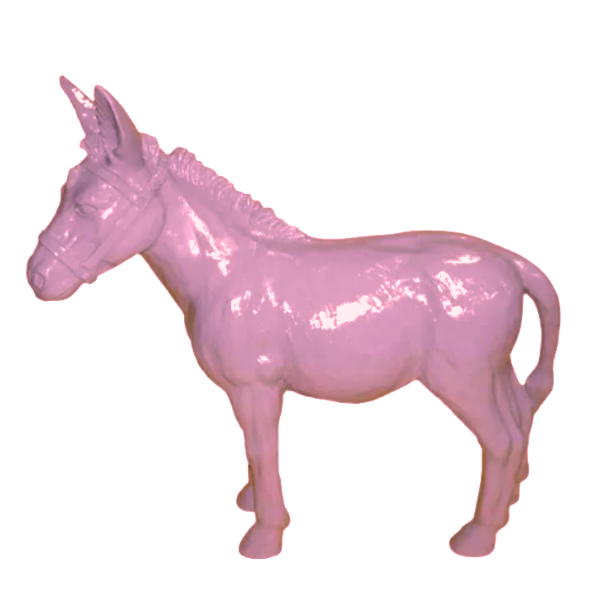Resine Sculpture Ane Grande Rose Clair KALIS - S&C